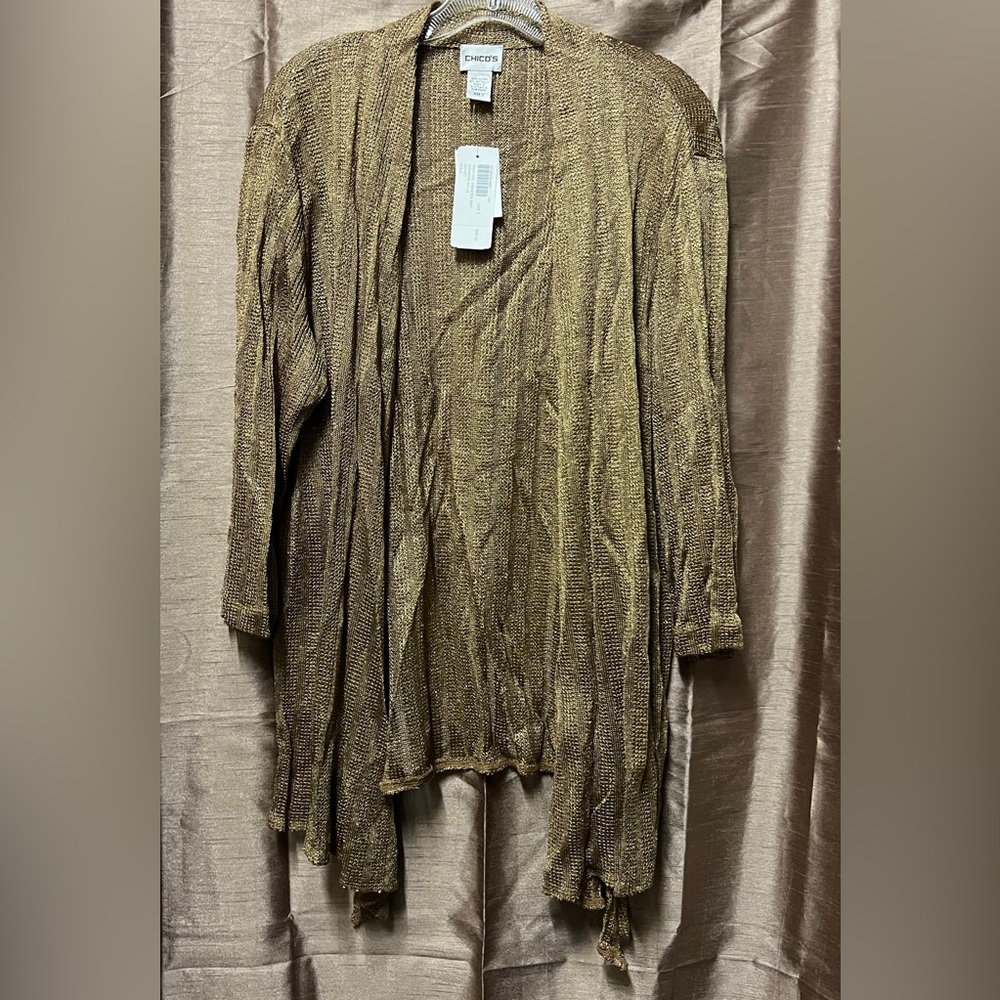 Gold Jacket Size 3 Knit Sweater